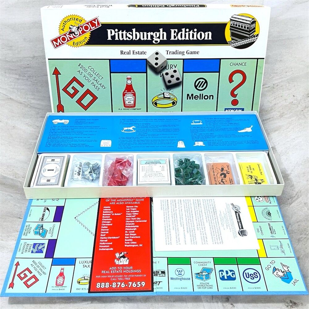 VTG Monopoly Pittsburgh PA Edition Board Game 1996 USAopoly by Hasbro New/Opened